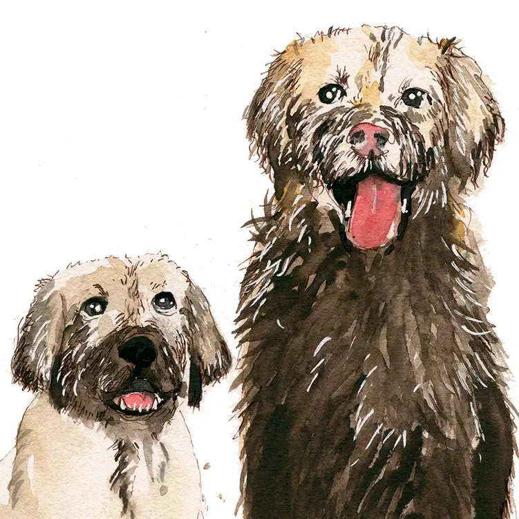 Mudder Day Dogs - Greeting Card