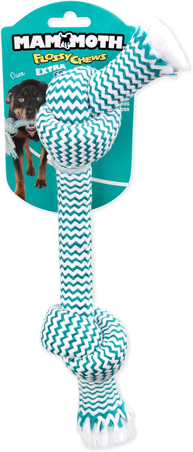 MAMMOTH SMALL EXTRA FRESH 2 KNOT ROPE  TOY for DOGS 9"