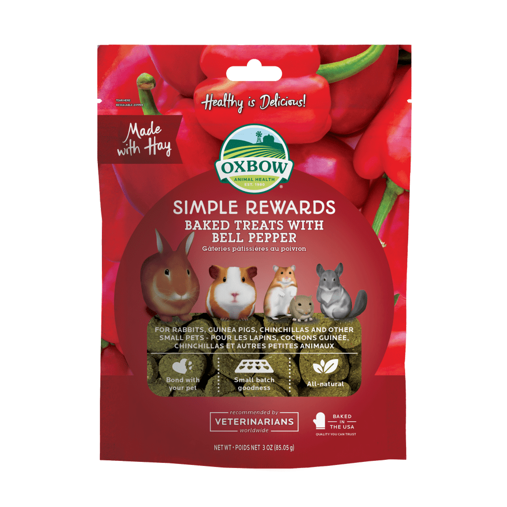 SIMPLE REWARDS BAKED TREATS WITH BELL PEPPER 3oz for Small Animals