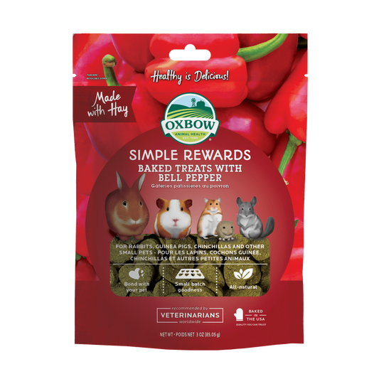 SIMPLE REWARDS BAKED TREATS WITH BELL PEPPER 3oz for Small Animals