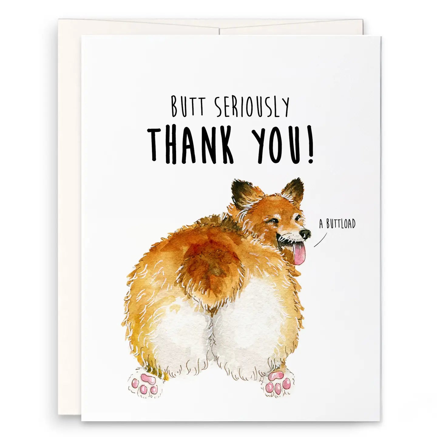 Corgi Butt Puns - Greeting Card