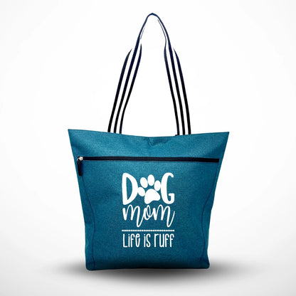 Dog Mom Tote Bag Teal Lexie