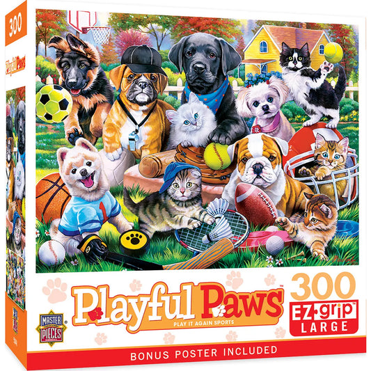 Playful Paws - Play It Again Sports  300 Piece Ez Grip Puzzle