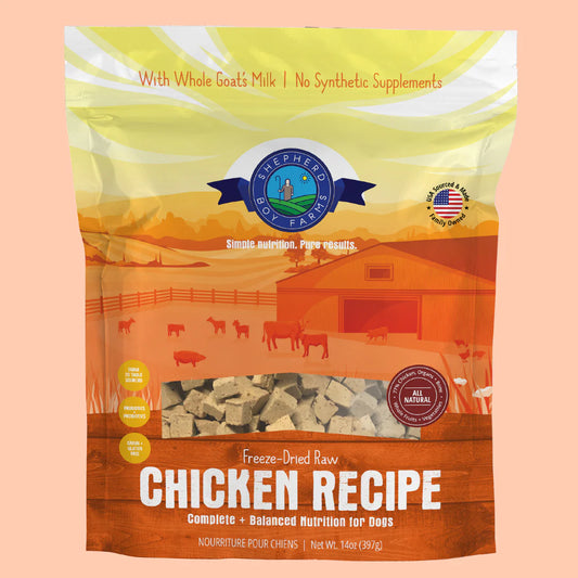 SHEPHERD BOY FREEZE DRIED RAW FOOD 14 OZ DOG CHICKEN