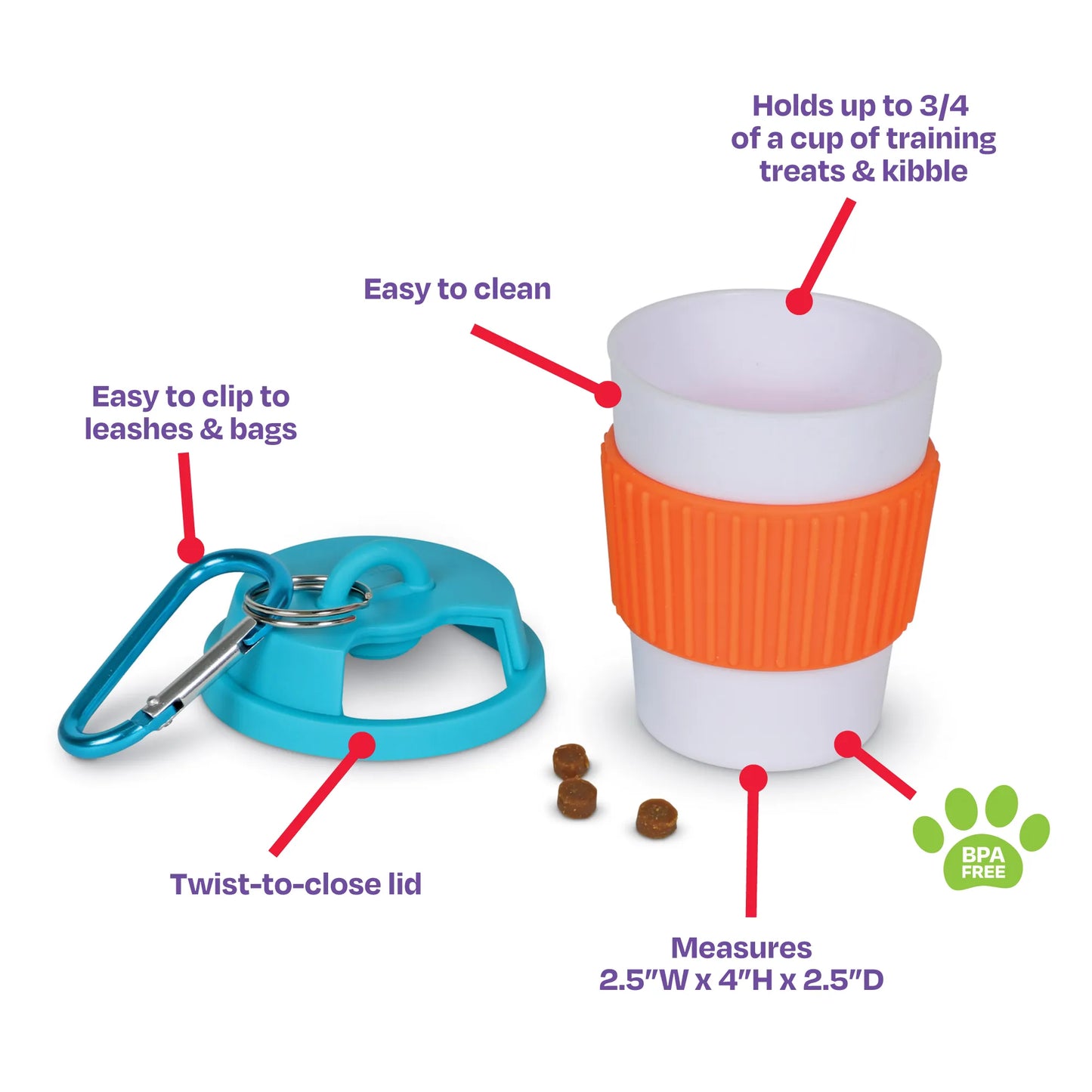 Coffee Cup, Let's Go! Treat Holder by Brightkins