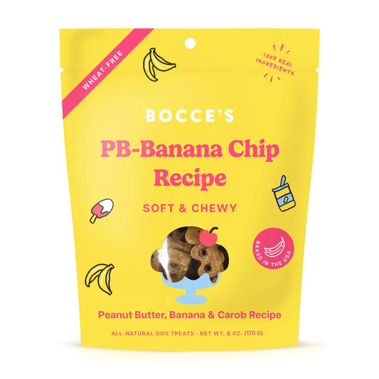 Bocces Bakery Peanut Butter Banana Chip Soft&Chewy Dog Treat
