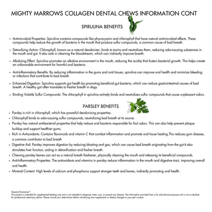 Mighty Marrows Collagen Dental Chew- Pork Parsley