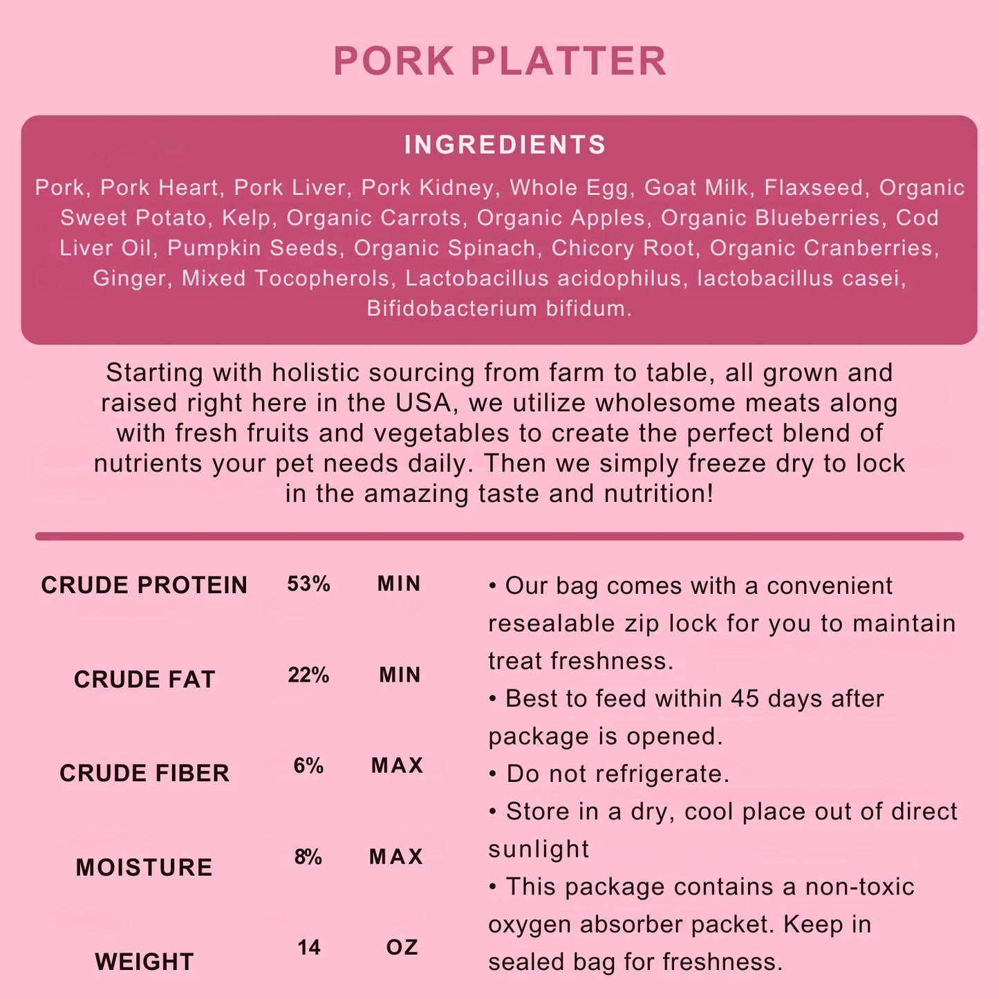 SHEPHERD BOY FREEZE DRIED RAW FOOD 14 OZ DOG PORK