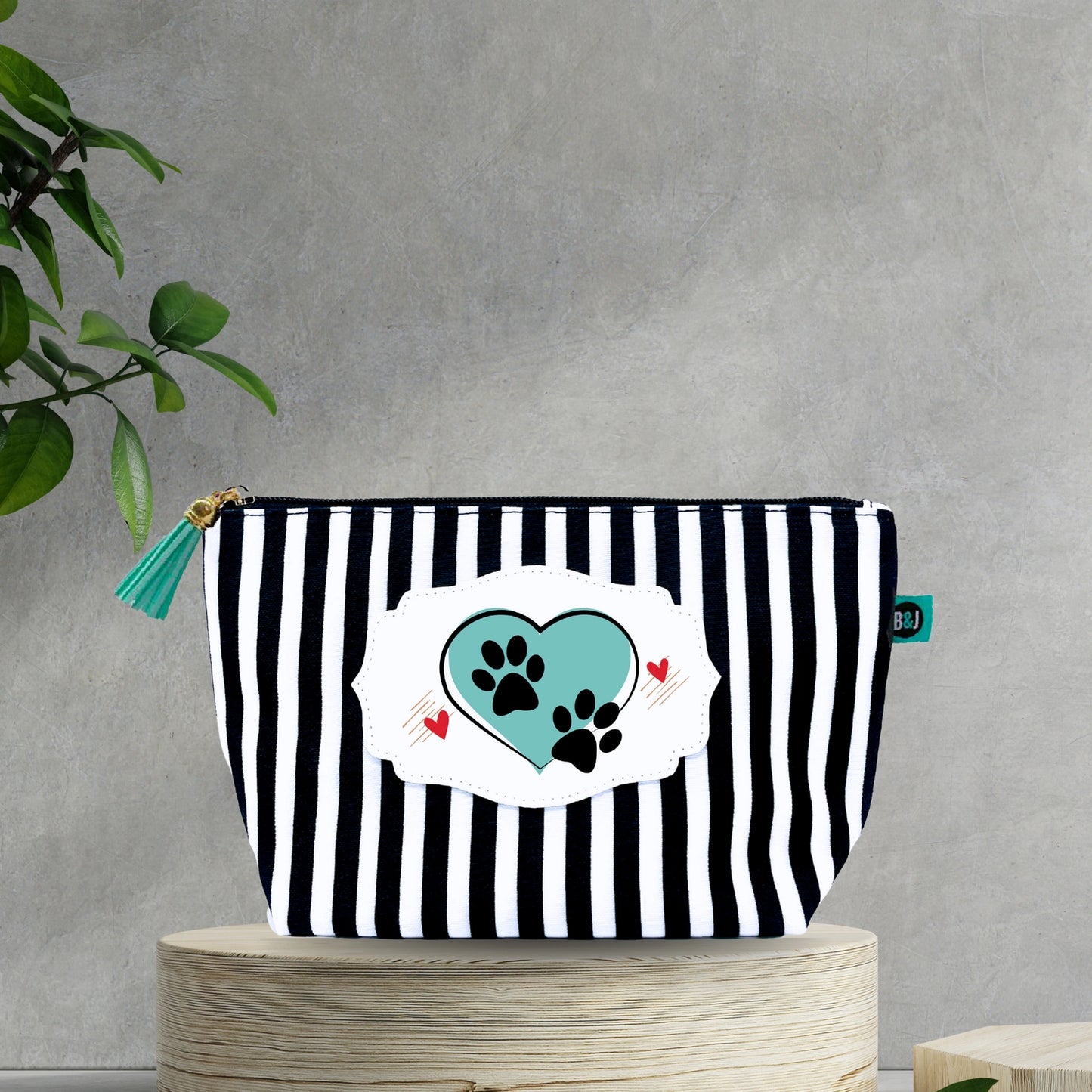 Dog Mom Striped & Paws Janie Pouch