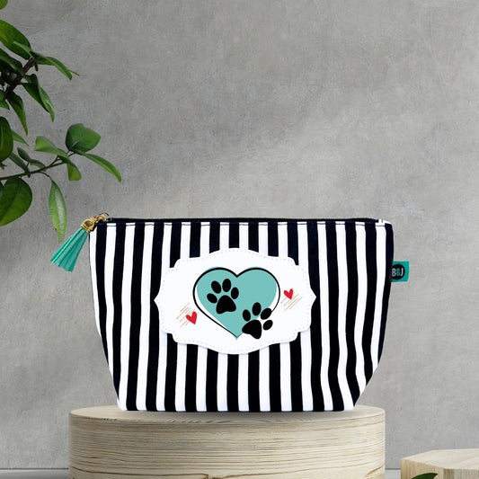 Dog Mom Striped & Paws Janie Pouch