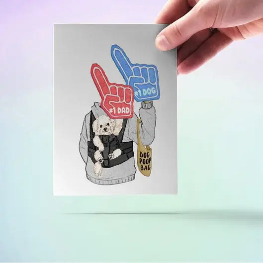 Best Dog Dad - Greeting Card