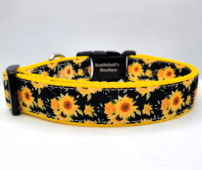 Sunflower  Dog Collar 1"