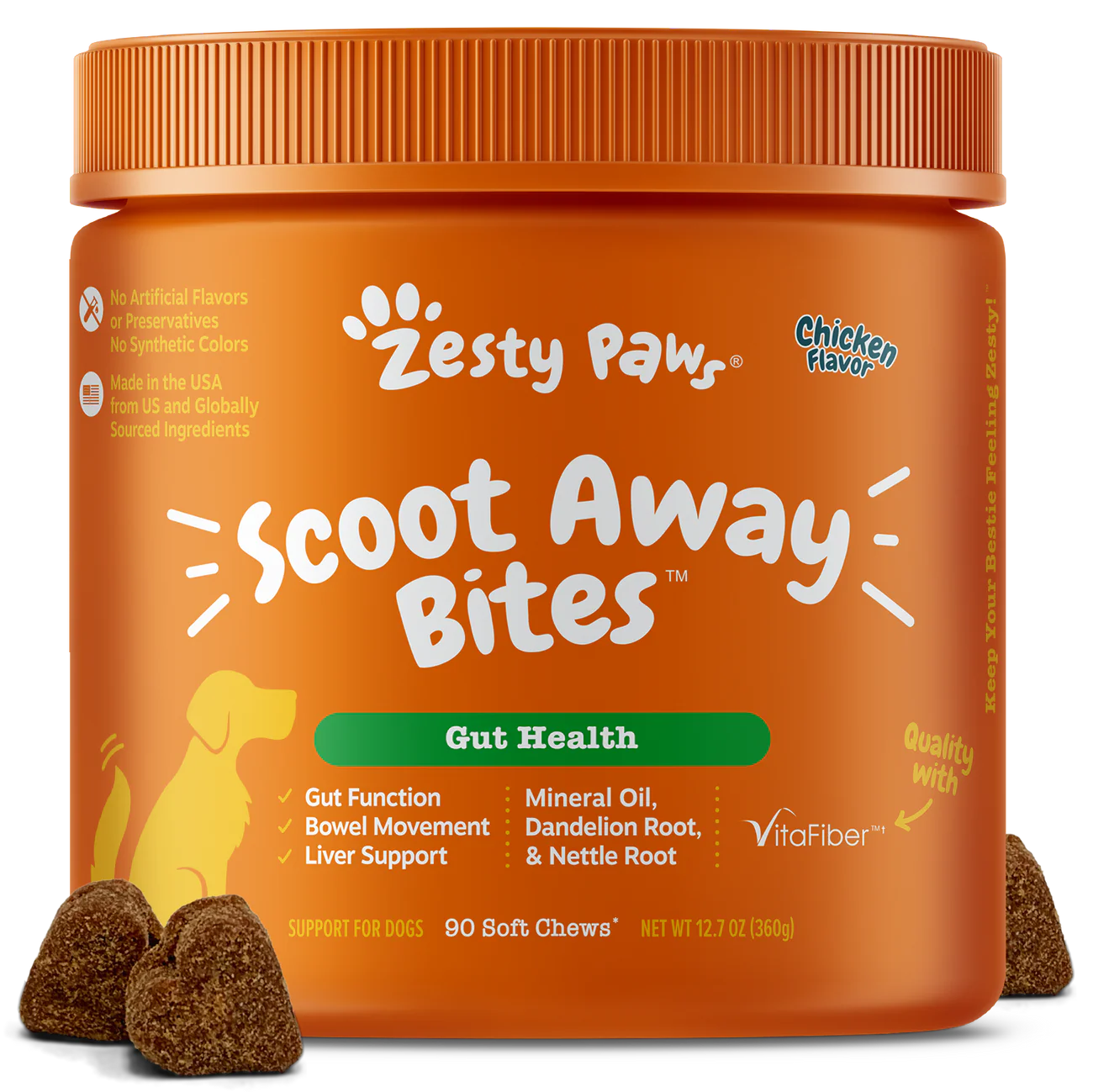 Zesty Paws Scoot Away™ for Dogs 90ct Chicken