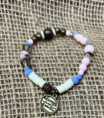 HandMade Beaded Stretch Bracelet 7"approx