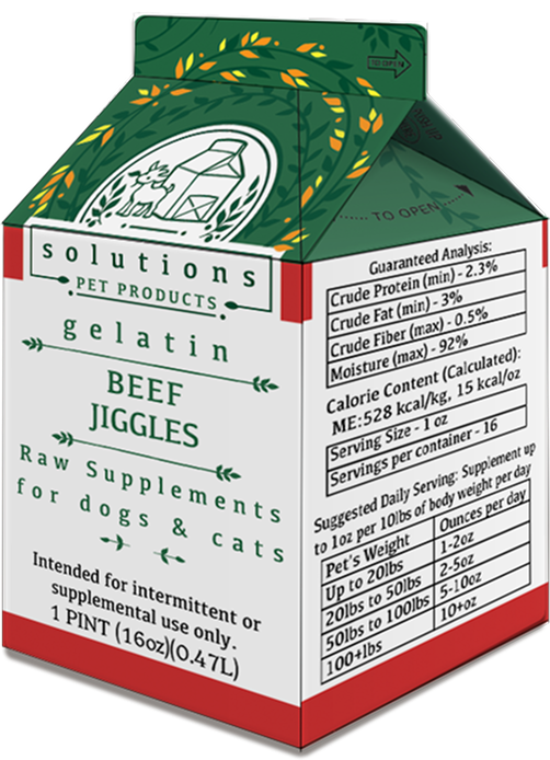 Beef Jiggles Gelatin 16oz FROZEN