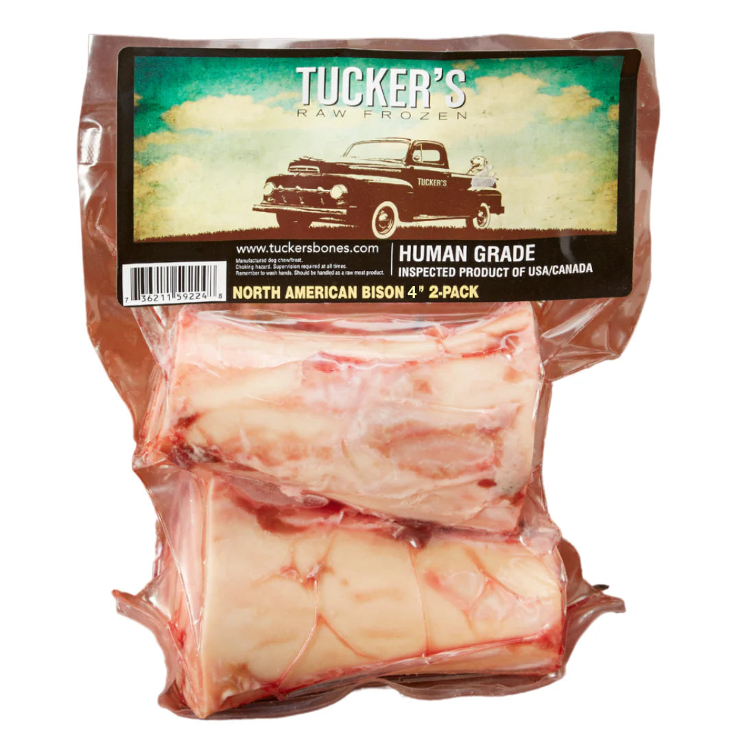 TUCKERS BISON BONE RAW FROZEN 4 IN 2 PK