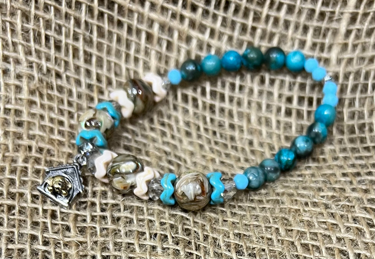HandMade Beaded Stretch Bracelet 7"approx