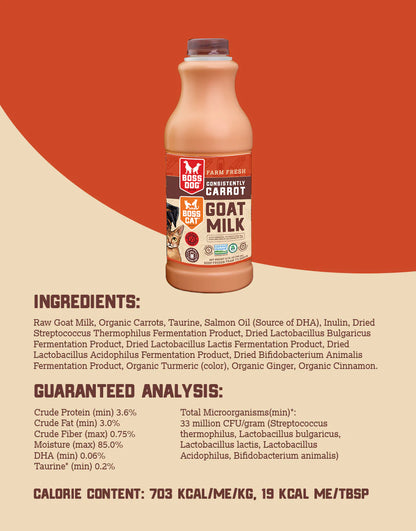 FROZEN RAW CARROT GOAT MILK 32oz