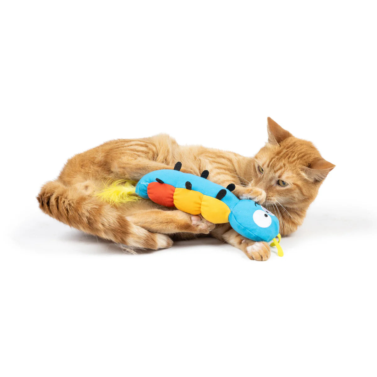 caterpillar kicker cat toy