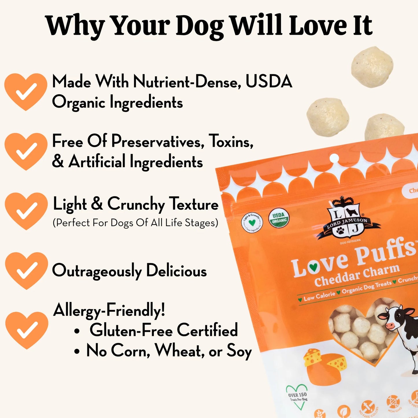 Love Puffs - Cheddar Charm Cheese Flavor