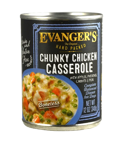 Chunky Chicken Casserole w carrots & peas – Hand Packed