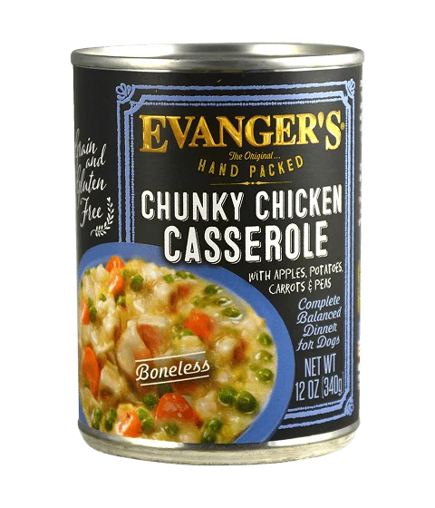 Chunky Chicken Casserole w carrots & peas – Hand Packed