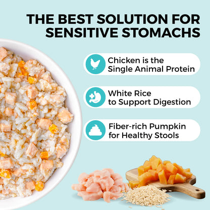 Bland Diet for Dogs: Limited Ingredient Wet Bland Diet Chicken & White Rice Recipe for Dogs