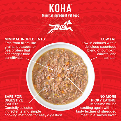 KOHA Pure Shreds Shredded Beef Entrée for Dogs
