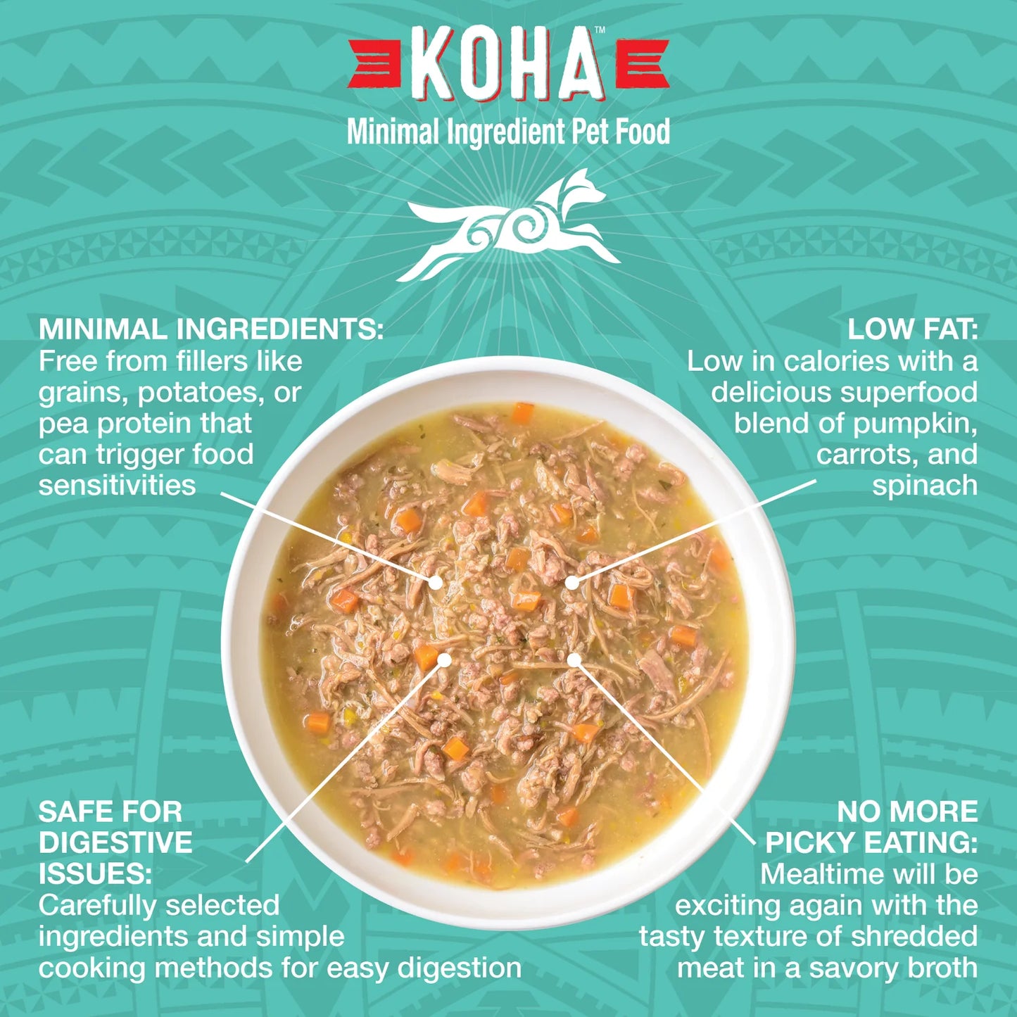 KOHA Pure Shreds Shredded Duck Entrée for Dogs