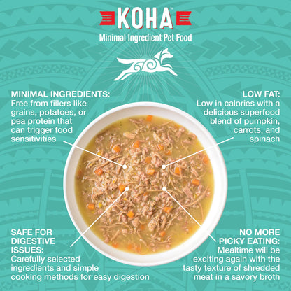 KOHA Pure Shreds Shredded Duck Entrée for Dogs