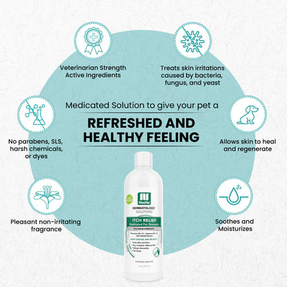 Medicated Itch Relief Dog & Cat Shampoo 8oz