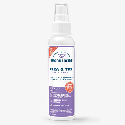 Flea & Tick Spray for Pets + Home with Natural Essential Oils 4oz
