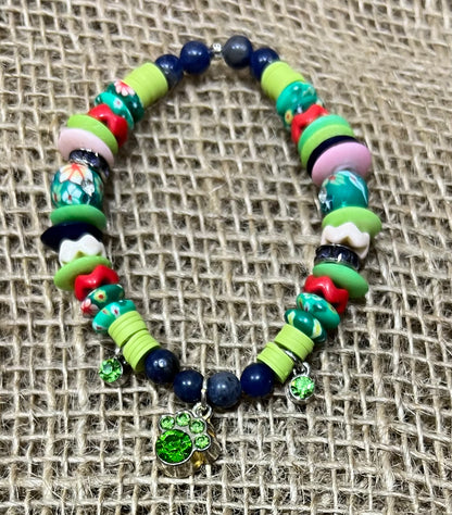 HandMade Beaded Stretch Bracelet 7"approx