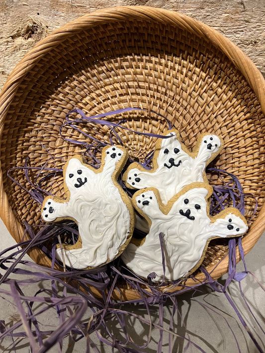 Ghost - Homemade LID Iced Halloween Cookie