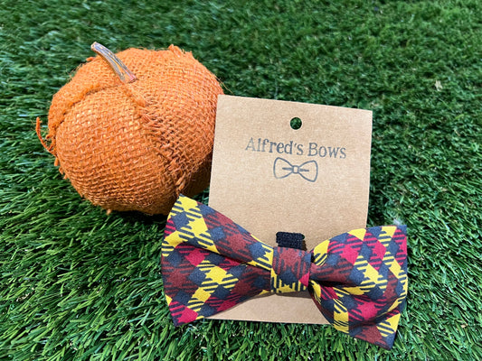 Alfred's Bows Abstract Fall Plaid Medium Bow