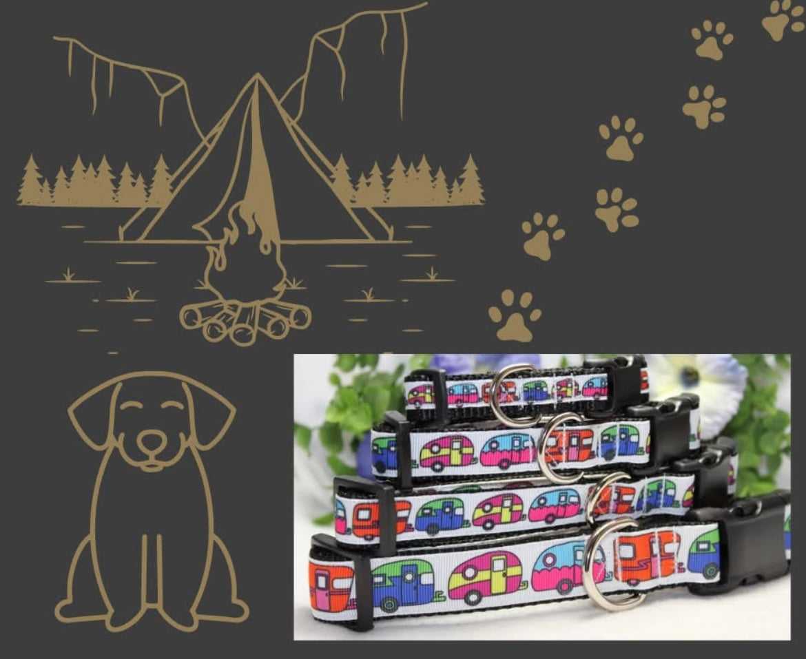 Trendies Campers Dog Collar