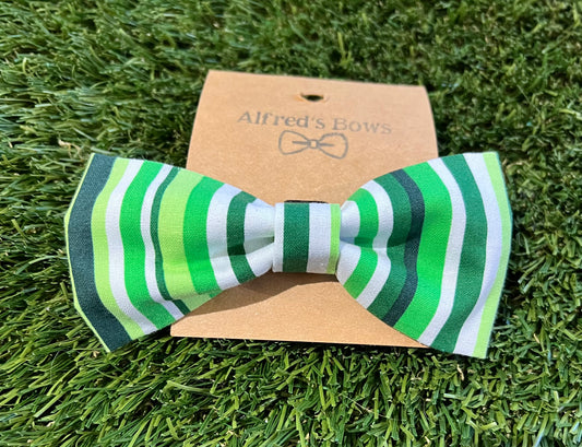 Alfred's Bows Green Stripes Medium Bow