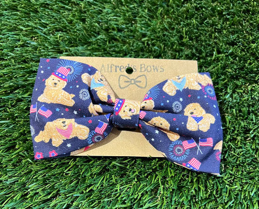 Alfred's Bows 4th of July Pups Large bow