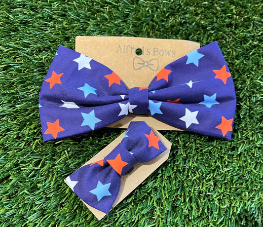 Alfred's Bow Red White & Blue Stars Large bow