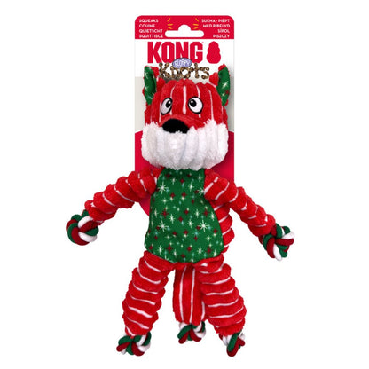 KONG Holiday Floppy Knots Fox Sm/Md (Red)