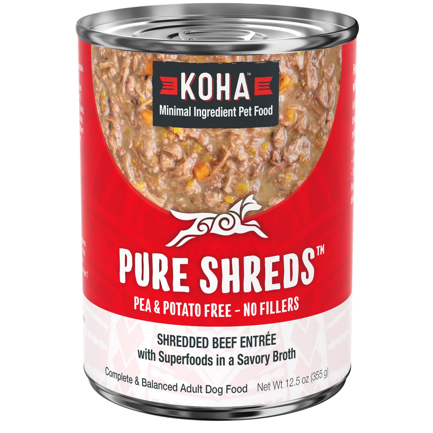 KOHA Pure Shreds Shredded Beef Entrée for Dogs