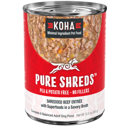 KOHA Pure Shreds Shredded Beef Entrée for Dogs