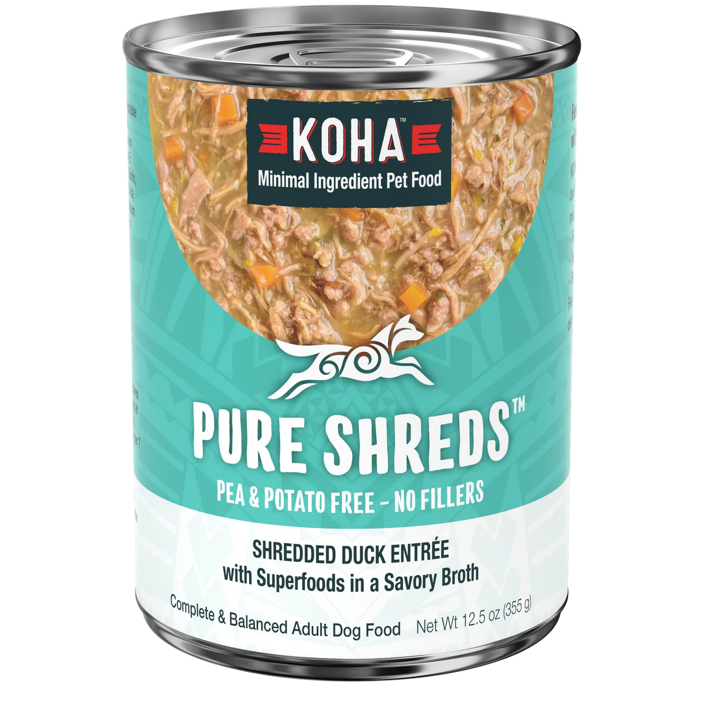 KOHA Pure Shreds Shredded Duck Entrée for Dogs