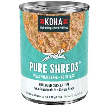 KOHA Pure Shreds Shredded Duck Entrée for Dogs