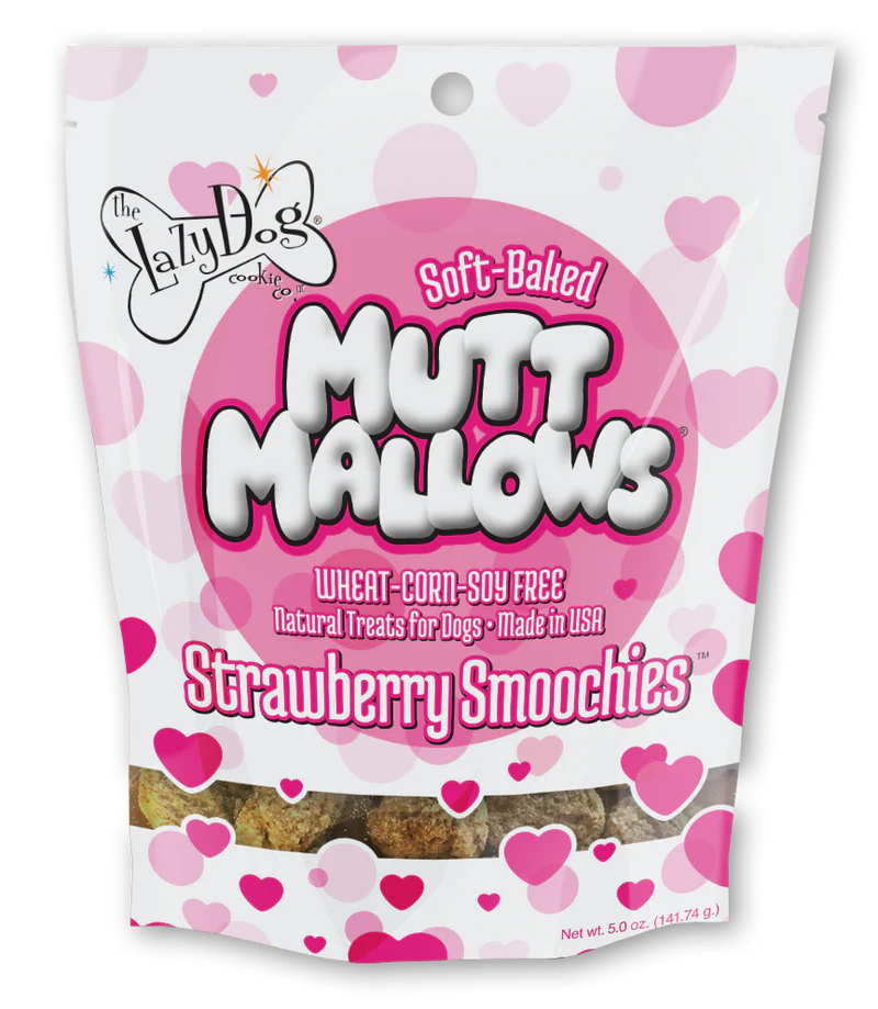 Lazy Dog Mutt Mallows Strawberry Smoochies Dog Treat