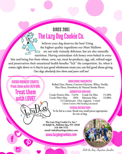 Lazy Dog Mutt Mallows Strawberry Smoochies Dog Treat