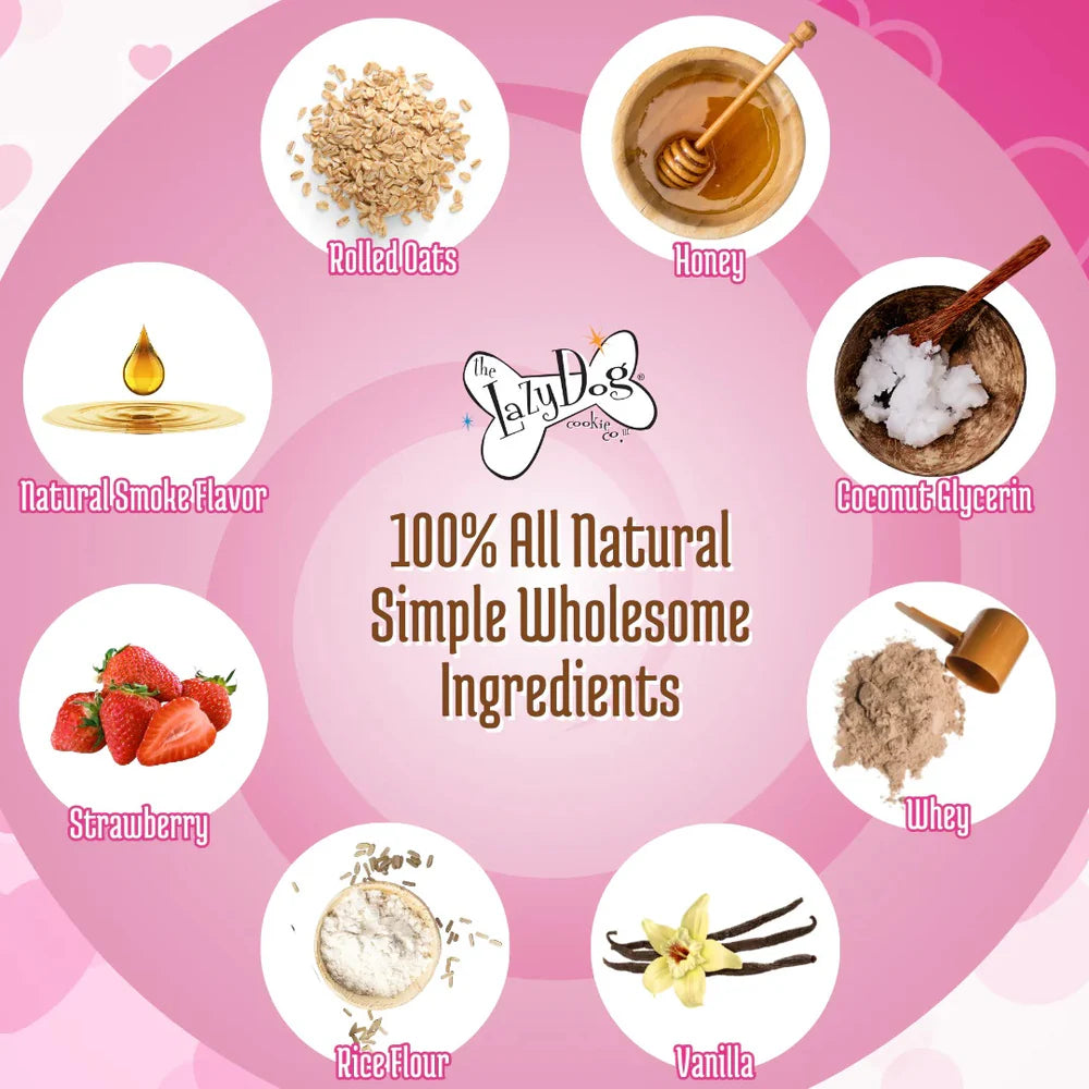 Lazy Dog Mutt Mallows Strawberry Smoochies Dog Treat