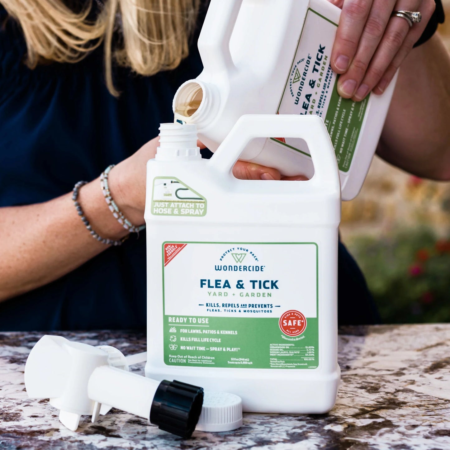 Concentrate Flea & Tick Spray for Yard + Garden with Natural Essential Oils 16oz
