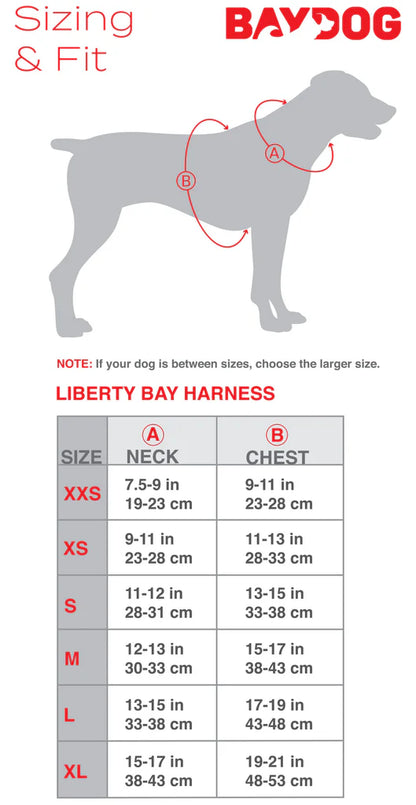 LIBERTY BAY DOG HARNESS (Sizes and Colors Can Be Special Ordered)