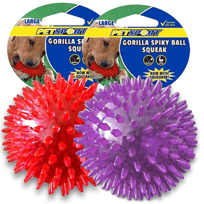 Gorilla Spiky Ball Squeak Lg 4"